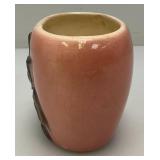 Vintage MCM Royal Copley Dark Pink Black Off White Planter (Cracks In Cleasrcoat Inside) 3.5" x 4" x 5"