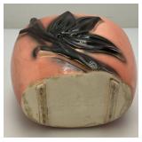 Vintage MCM Royal Copley Dark Pink Black Off White Planter (Cracks In Cleasrcoat Inside) 3.5" x 4" x 5"