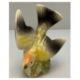 Vintage MCM Royal Copley Yellow And Black Bird Figurine In Flight 3" x 5" x 5.5"