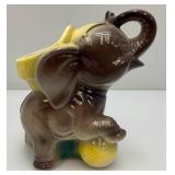 Vintage MCM Royal Copley Elephant Planter 4" x 7" x 7 3/4"
