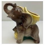 Vintage MCM Royal Copley Elephant Planter 4" x 7" x 7 3/4"