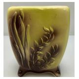 Vintage MCM Royal Copley Footed Sea Theme Lime green /Brown Seaweed And Grass  Planter 3" x 4 1/2" x 5 1/2"