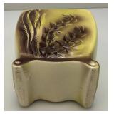 Vintage MCM Royal Copley Footed Sea Theme Lime green /Brown Seaweed And Grass  Planter 3" x 4 1/2" x 5 1/2"