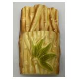 RARE Vintage MCM Royal Copley 7" Bamboo Wall Pocket Planter