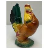 Vintage MCM Royal Copley Multicolored Rooster 3 1/2" x 6 1/2" x 8"