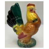 Vintage MCM Royal Copley Multicolored Rooster 3 1/2" x 6 1/2" x 8"