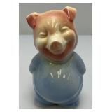 Vintage MCM Royal Copley 4 3/4" Tall Brown Piggy Bank