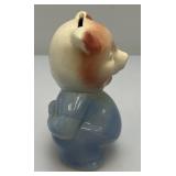 Vintage MCM Royal Copley 4 3/4" Tall Brown Piggy Bank