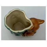 Vintage MCM Royal Copley Bear Sitting in Tree Stump Planter 3" x 5" x 5 1/2"