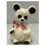 Vintage MCM Royal Copley White Teddy Bear Planter (Hairline Cracks Present On Back) 8"