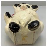 Vintage MCM Royal Copley White Teddy Bear Planter (Hairline Cracks Present On Back) 8"
