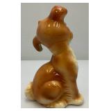 Vintage MCM Royal Copley 8 1/2" Tall Brown Sitting Puppy Figurine