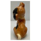 Vintage MCM Royal Copley 8 1/2" Tall Brown Sitting Puppy Figurine