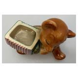 Vintage MCM Royal Copley Bear With Accordian Planter 4" x 7 1/2" x 7 1/2"