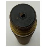 Antique Brass Leather Wrapped Telescope With Brass Lense Cover 7" Closed 23" Open