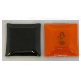 RARE Collectible Vintage Glass PLAYBOY Bunny Club Key Dish Ashtrays 4" x4"