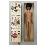 1958 Barbie Brunette Bubble Cut Doll In Original Box