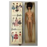 1958 Barbie Brunette Bubble Cut Doll In Original Box