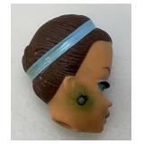 1958 Barbie Midge Fashion Queen Head/With Earrings (Green Color Present By Earrings And On Left Forhead)