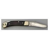 Vintage Schrade Uncle Henry LB5 Poket Knife With Leather Sheath