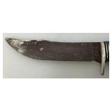 Vintage Western F39 Black Beauty Hunting Knife 4 3/8" Blade Tip Broke See Photos