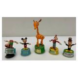 Group Of Misc. Mini Toy Puppets Including Jiminy Cricket And more