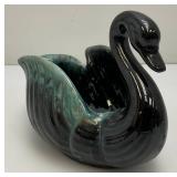 Vintage ENESCO Set Of Swan Candle Holders And Planter With Foil labels