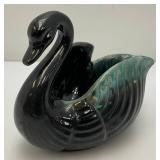 Vintage ENESCO Set Of Swan Candle Holders And Planter With Foil labels