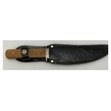 Vintage SABRE Brand Original Bowe Knife Made In Pakistan No. 631 With Sheath