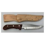 Precision Hollow Ground Hunting Knife Made In Japan With Sheath 5 3/4" Blade