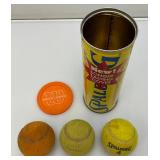 Misc. Vintage Tennis Balls in Misc. Original Tins Including Penn, Spalding And Wilson