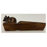 Vintage Hand Carved Wooden Elephant Door Stops 6" x 10"