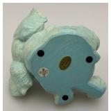 Vintage Collectible Miniature Elephant Figurine 3 1/2"  And Tea Set 4" x 4" with 2" Figures And More