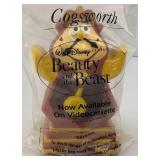 Collectible DISNEY Beauty & The Beast "Cogsworth" Rubber Hand Puppet Sealed