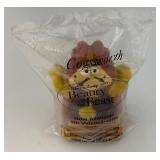Collectible DISNEY Beauty & The Beast "Cogsworth" Rubber Hand Puppet Sealed