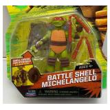 2015 Playmates TMNT Battle Shell Michaelangelo Action Figure (New On Card)