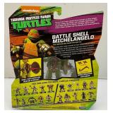 2015 Playmates TMNT Battle Shell Michaelangelo Action Figure (New On Card)