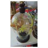 Pair of Large Clear Glass Lamp