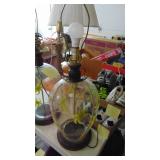 Pair of Large Clear Glass Lamp