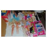 Assorted Barbies and Clothing