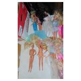 Assorted Barbies and Clothing