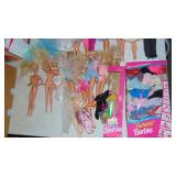 Assorted Barbies and Clothing