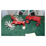 Farmall Tractor and Welded Art Tractor