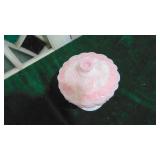 Fenton Rosealene Water Lilly Pink Swirl Slag Glass