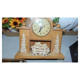 Assorted Decor and Vintage Mantle Clock