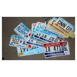 Lot of Various License Plates