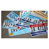 Lot of Various License Plates