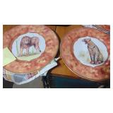 Set of 4 Limoges Animal Plates