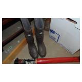 Fishing Reels, Eagle Claw Travel Rod, Boots and Misc