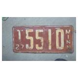 1927 Minnesota License Plate